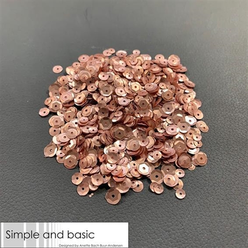 Simple and Basic pailletter/sequins Rosegold 4-5-6mm 30g